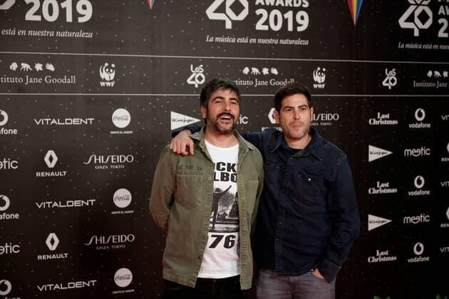 Spanish members of band Estopa, brothers David (L) and Jose Manuel Munoz pose upon arrival at the 40 Music Awards ceremony at the Wizink Center in Madrid, Spain, 08 November 2019. Music radio 40 Music Awards ceremony !ACHTUNG: NUR REDAKTIONELLE NUTZUNG!  Copyright: xDavidxFernándezx GRAF5359 20191108-637088418651168739