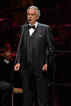 HOLLYWOOD FL - NOVEMBER 07: Andrea Bocelli performs at Hard Rock Live held at the Seminole Hard Rock Hotel & Casino on November 7, 2019 in Hollywood, Florida. Copyright: xmpi04 MediaPunchx