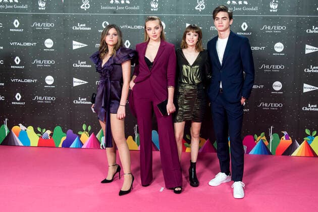Nicole Wallace, Irene Ferrero, Alba Planas and Gabriel Guevara at the LOS40 Music Awards 2019 at the WiZink Center Madrid, 08 11 2019 Nicole Wallace, Irene Ferrero, Alba Planas, Gabriel Guevara  Foto:xDyDxFotografosx xFuturexImage