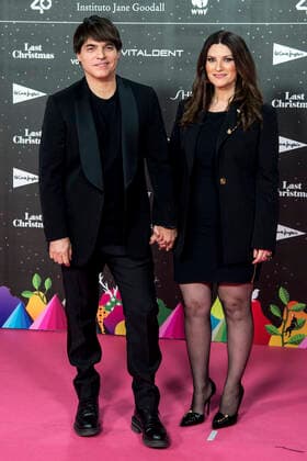 Paolo Carta with her partner Laura Pausini at the LOS40 Music Awards 2019 in the WiZink Center Madrid, 08 11 2019 Paolo Carta, Laura Pausini  Foto:xDyDxFotografosx xFuturexImage