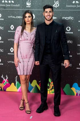 Marco Asensio with company at the presentation of the LOS40 Music Awards 2019 in the WiZink Center Madrid, 08 11 2019 Marco Asensio with company  Foto:xDyDxFotografosx xFuturexImage