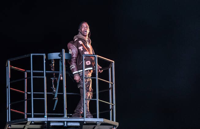 November 9, 2019, Houston, TX, USA: HOUSTON, TEXAS - NOVEMBER 09: Travis Scott performs during the second annual Astroworld Festival at NRG Park on November 9, 2019 in Houston, Texas. Photo: Trish Badger imageSPACE Houston USA - ZUMAs181 20191109_zea_s181_201 Copyright: xImagespacex