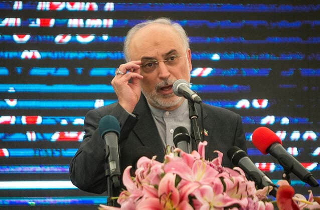 (191111) -- TEHRAN, Nov. 11, 2019 -- Ali Akbar Salehi, head of the Atomic Energy Organization of Iran, speaks during a groundbreaking ceremony of the second phase of Iran s Bushehr Nuclear Power Plant in Bushehr, southern Iran, on Nov. 10, 2019. The concrete placement for the construction of the second phase of Iran s Bushehr Nuclear Power Plant started on Sunday. (Photo by Xinhua) IRAN-BUSHEHR-NUCLEAR POWER PLANT-SECOND PHASE AhmadxHalabisaz 