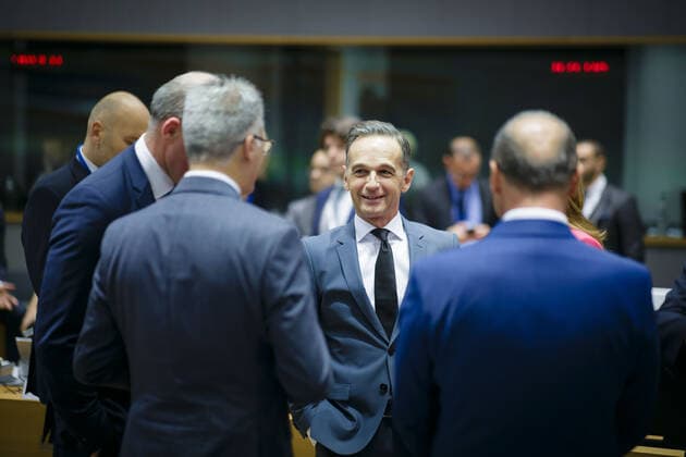 News Themen der Woche KW46 News Bilder des Tages Bundesaussenminister Heiko Maas, SPD, nimmt in Bruessel am Rat fuer Aussenbeziehungen teil. Bruessel, 11.11.2019. Bruessel Belgien *** Federal Foreign Minister Heiko Maas, SPD, attends Brussels Foreign Relations Council Brussels, 11 11 2019 Brussels Belgium Copyright: xThomasxTrutschelx
