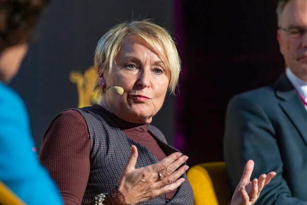 DEU, Deutschland, Baden-Württemberg, Stuttgart, 07.11.2019: Prof. Bascha Mika (Chefredakteurin der Frankfurter Rundschau). Source Medienpolitischer Kongress der Landesregierung Baden-Württemberg. *** DEU, Germany, Baden Württemberg, Stuttgart, 07 11 2019 Prof Bascha Mika Editor-in-Chief of Frankfurter Rundschau Source Media policy congress of the state government of Baden Württemberg