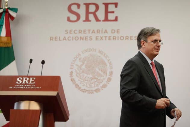November 11, 2019 EUM20191111NAC06 JPG MEXICO CITY PoliticsPolitics SRE Bolivia Foreign Secretary Marcelo Ebrard gives a press conference to announce that Mexico agreed to grant political asylum to former Bolivian President Evo Morales on Monday, November 11, 2019 Photo Agency EL UNIVERSALIvan StephensEVZ  - ZUMAu78_ 20191111_zaf_u78_006 Copyright: xElxUniversalx