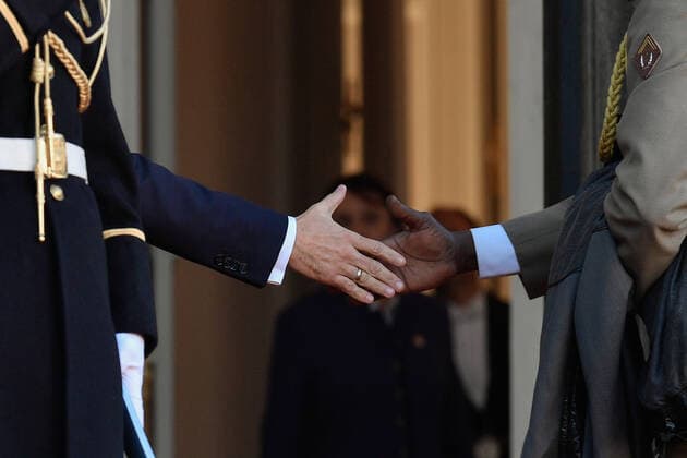 Bilder des Jahres 2019, News 11 November News Themen der Woche KW46 News Bilder des Tages President Emmanuel Macron received at the Elysee Palace for a working lunch the President of the Republic of Chad, Mr Idriss DEBY, the President of the Republic of Mali, Mr Ibrahim Boubacar and the President of the Republic of Niger, Mr Mahamadou ISSOUFOU, in Paris on November 12, 2019.  JulienxMattiax xLexPictorium LePictorium_0219420