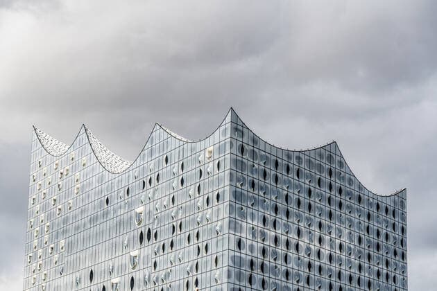Hamburger Elbphilharmonie Elphi building facade roof windows exterior view harbour Hamburg Hafencity Hamburger Elbphilharmonie Elphi building facade roof windows exterior view harbour Hamburg Hafencity ,