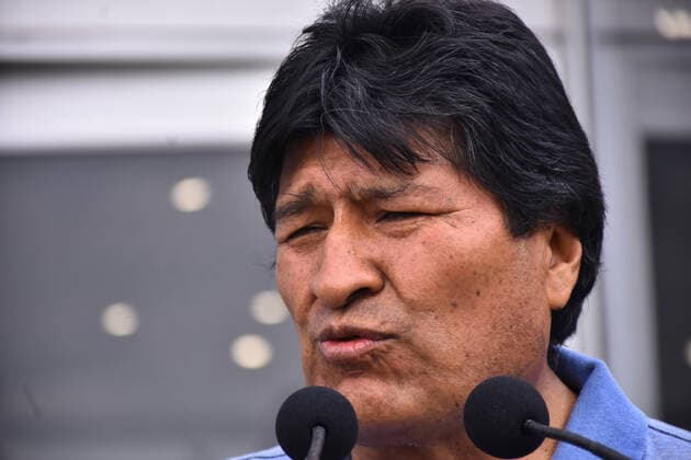 Evo Morales political asylum in Mexico City MEXICO CITY, MEXICO - NOVEMBER 12: Ex Bolivia s President Evo Morales speaks during a press conference at the International Airport of Mexico, during his arriving after having accepted political asylum due to his resignation as president of the Bolivian country because of a coup d etat on November 12, 2019 in Mexico City, Mexico  Copyright: xCarlosxTischlerx EYE_0542