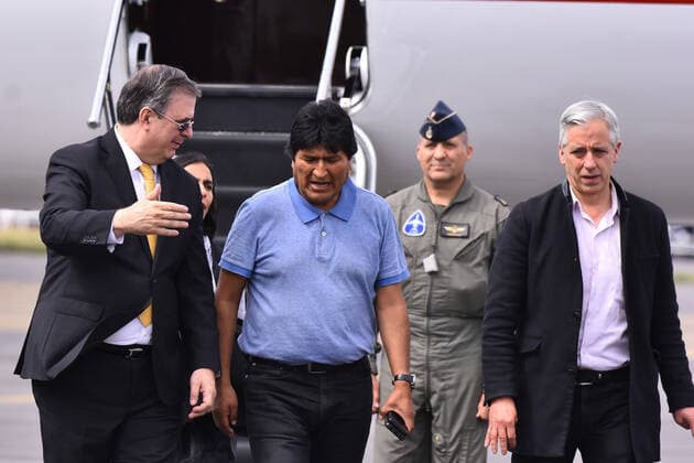 Evo Morales political asylum in Mexico City MEXICO CITY, MEXICO - NOVEMBER 12: Ex Bolivia s President Evo Morales arrives at the International Airport of Mexico, after having accepted political asylum due to his resignation as president of the Bolivian country because of a coup d etat on November 12, 2019 in Mexico City, Mexico  Copyright: xCarlosxTischlerx EYE_0051