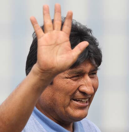 November 12, 2019, Mexico, Mexico, MEXICO: Evo Morales, former president of Bolivia arrives today, Tuesday, November 12, 2019 in Mexico City after accepting an offer of political asylum by Mexican president Lopez Obrador in the wake of what Morales has described as a coup against him by Bolivia s military and opposition. OCTAVIO NAVA PI Mexico MEXICO - ZUMAp124 20191112_zaa_p124_016 Copyright: xOctavioxNavax