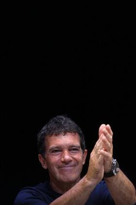November 12, 2019 12 November 2019 Malaga The actor and businessman Antonio Banderas invites the press to see his musical A Chorus line at the Soho Caixabank Theatre in Malaga where at the end he shared a meeting Dialogo with the media 48 hours after the official inauguration of the Theatre that Banderas himself has transformed for the city of Malaga as a personal project Cordon Press  FOTOSxLORENZOxCARNERO CORDONPRESS