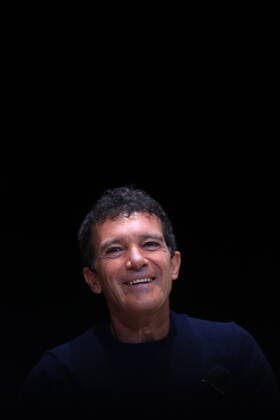 November 12, 2019: 12 November 2019 (Malaga) The actor and businessman Antonio Banderas invites the press to see his musical A Chorus line at the Soho Caixabank Theatre in Malaga where at the end he shared a meeting Dialogo with the media 48 hours after the official inauguration of the Theatre that Banderas himself has transformed for the city of Malaga as a personal project. Malaga Spain - ZUMAc161 20191112_zap_c161_010 Copyright: xLorenzoxCarnerox