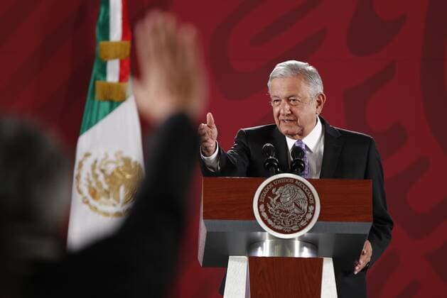 President of Mexico, Andres Manuel Lopez Obrador, in a press conference at the National Palace in Mexico City, Mexico, 13 November 2019. Lopez Obrador says thats if is necessary can establish contact with Evo Morales. The former President of Bolivia arrived to Mexico as an asylum seeker on 12 November 2019. President of Mexico Andres Lopez Obrador talks about Evo Morales !ACHTUNG: NUR REDAKTIONELLE NUTZUNG!  Copyright: xJoséxMéndezx MEX8588 20191113-637092642578243464