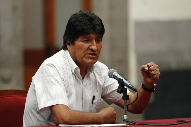 Former Presidente of Bolivia Evo Morales gives a press conference in Mexico City, Mexico, 13 November 2019. This Wednesday Evo Morales defend his electoral triumph in the elections of the past October and accused the OEA and opposition for allow an Coup d État . Press conference of Evo Morales in Mexico City !ACHTUNG: NUR REDAKTIONELLE NUTZUNG!  Copyright: xJosexMéndezx MEX8593 20191113-637092688262844248