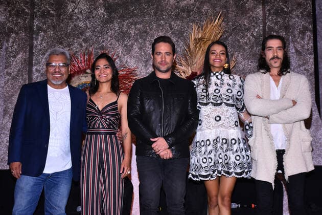Hernan Tv Series press conference MEXICO CITY, MEXICO - NOVEMBER 13: Dagoberto Gama, Mitzi Mabel Cadena, Michel Brown, Ishbel Bautista, Oscar Jaenada poses for photos during a press conference as part of the launch of the new Tv Series ˜Hernan™ which will be released the next November 21 by Amazon Prime Video, Tv Azteca and History Latin America at Four Season Hotel on November 13, 2019 in Mexico City, Mexico  Copyright: xCarlosxTischlerx EYE_1977