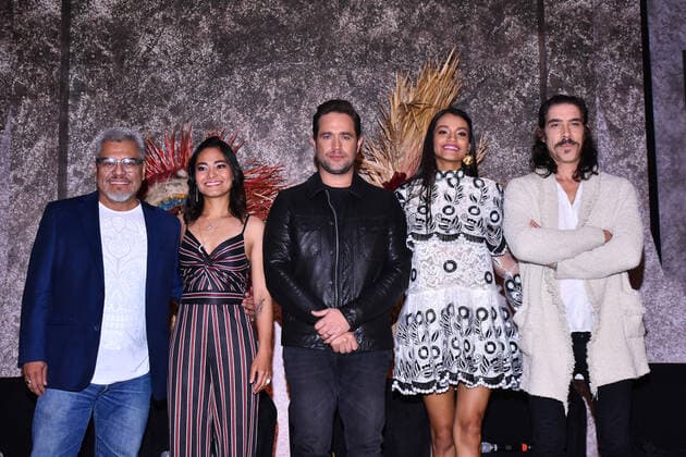 Hernan Tv Series press conference MEXICO CITY, MEXICO - NOVEMBER 13: Dagoberto Gama, Mitzi Mabel Cadena, Michel Brown, Ishbel Bautista, Oscar Jaenada poses for photos during a press conference as part of the launch of the new Tv Series ˜Hernan™ which will be released the next November 21 by Amazon Prime Video, Tv Azteca and History Latin America at Four Season Hotel on November 13, 2019 in Mexico City, Mexico  Copyright: xCarlosxTischlerx EYE_1971