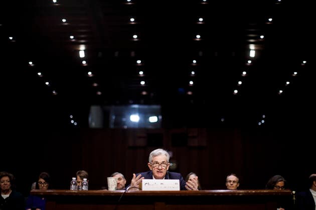 (191113) -- WASHINGTON, Nov. 13, 2019 -- U.S. Federal Reserve Chairman Jerome Powell testifies before the Joint Economic Committee of Congress on economic outlook on Capitol Hill in Washington D.C., the United States, on Nov. 13, 2019. The current stance of U.S. monetary policy is likely to remain appropriate as long as the U.S. economy stays on track, Jerome Powell said on Wednesday at a hearing held by the Joint Economic Committee of Congress. (Photo by Xinhua) U.S.-WASHINGTON D.C.-FED-POWELL-HEARING TingxShen 
