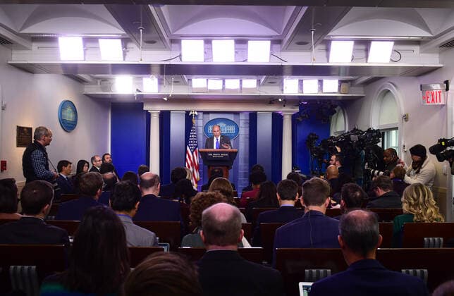 CBP Acting Director Mark Morgan briefs reporters about the southern border and updated on the process of President Trumps border wall, at the White House in Washington, DC on Thursday, November 14, 2019.  WAP20191114307 KEVINxDIETSCH