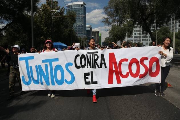 Students protest in rejection of Enrique Graue as rector of the National Autonomous University of Mexico and gender violence within the university in Mexico City, Mexico, 14 November 2019. Student protest in Mexico !ACHTUNG: NUR REDAKTIONELLE NUTZUNG!  Copyright: xSashenkaxGutierrezx AME4966 20191115-637093754194804076