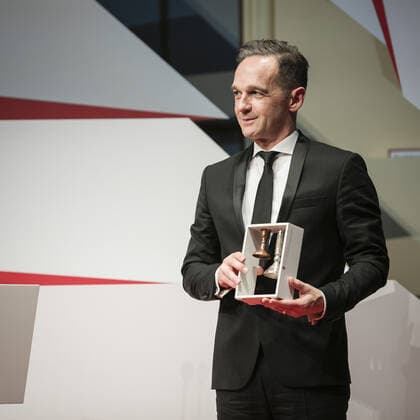 Federal Foreign Minister Heiko Maas, SPD, at the award ceremony for the Prize for Understanding and Tolerance in Berlin, 16 11 2019 Berlin Germany Copyright: xXanderxHeinl photothek.netx