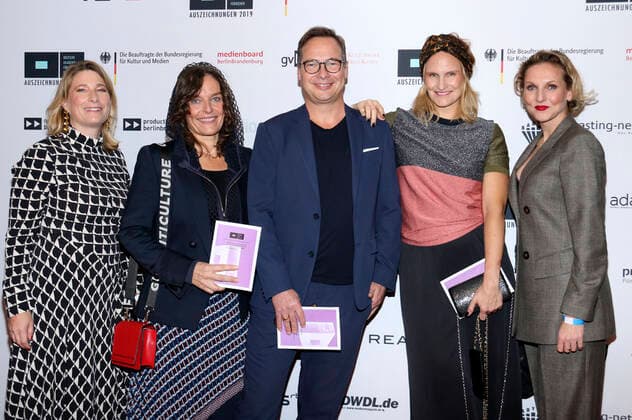 Franziska von Malsen, Kerstin Kalenberg, Matthias Opdenhövel, Nadine Grünfeld and Natalie Zizler at the 7 awards ceremony of the German Academy for Television in the cinema Babylon Berlin, 16 11 2019 Foto:xA.xBuggex xFuturexImage