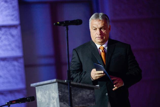 November 17, 2019, Prague, Czech Republic: The Prime Minister of Hungary, Viktor Orban speaks during the 30th Anniversary of Velvet Revolution at the National Museum in Prague. Prague Czech Republic - ZUMAs197 20191117_zaa_s197_014 Copyright: xOmarxMarquesx