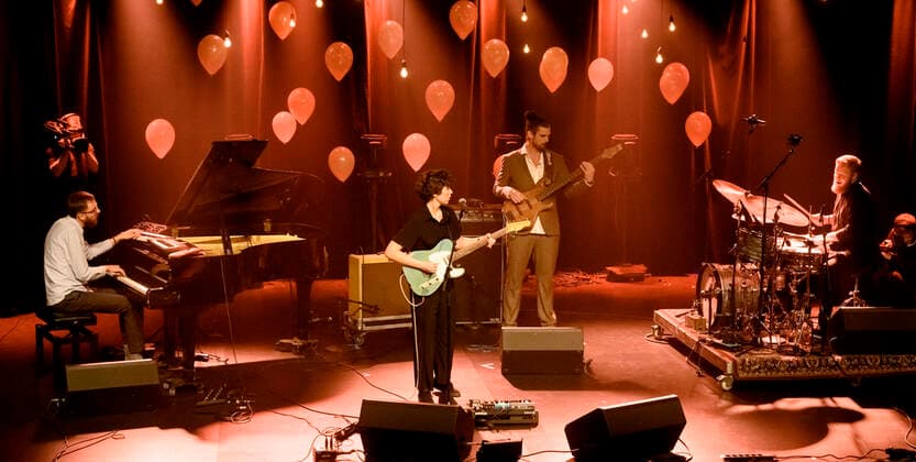 DMA Jazz 2019 Kenneth Dahl Knudsen Quartet with Ginne Marker on guitar performance at Danish Music Awards Jazz 2019 on Monday, November 18, 2019 at the Bremen Theater in Copenhagen, Copenhagen,  Copyright: TorbenxChristensen TorbenxChristensenx COP300 spdk20191119-012341-L