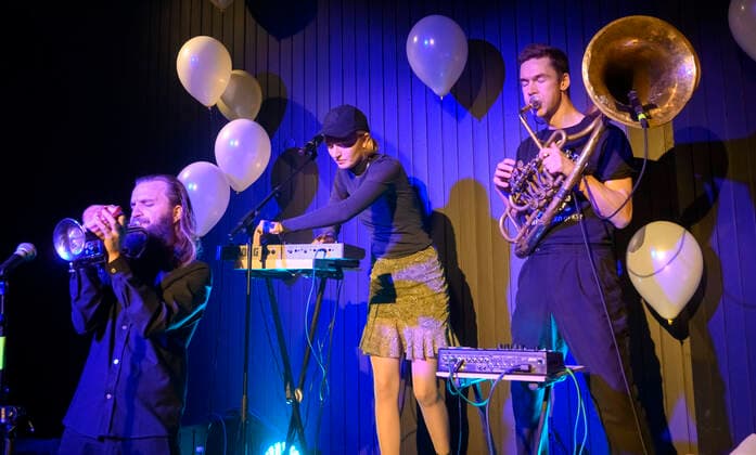 DMA Jazz 2019 Astrid Engberg The Sonic Love Force performs at the Danish Music Awards Jazz 2019 Monday, November 18, 2019 at the Bremen Theater in Copenhagen Astrid Engberg vocals and Synt, Bo Eriksen tuba and Tobias Wiklund trumpet, Copenhagen,  Copyright: TorbenxChristensen TorbenxChristensenx COP300 spdk20191119-012503-L
