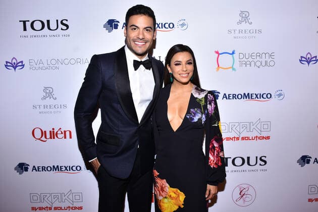 The Global Gift Gala in Mexico - Arrivals MEXICO CITY, MEXICO - NOVEMBER 19: Carlos Rivera and Eva Longoria pose for photos during a red carpet of 5th Global Gift Foundation USA to the occasion of raising funds at St. Regis Hotel on November 19, 2019 in Mexico City, Mexico Copyright: xCarlosxTischlerx EYE_4674