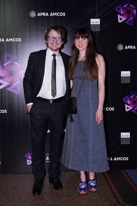 SCREEN MUSIC AWARDS 2019, Damon Merriman and Vivienne Martin pose for media at the annual Screen Music Awards at at Forum Melbourne in Melbourne, Wednesday, November 20, 2019. ( NO ARCHIVING, EDITORIAL USE ONLY, NO USE IN BOOKS WITHOUT CONSENT MELBOURNE VIC AUSTRALIA  Copyright: xSTEFANxPOSTLESx 20191120001433764052