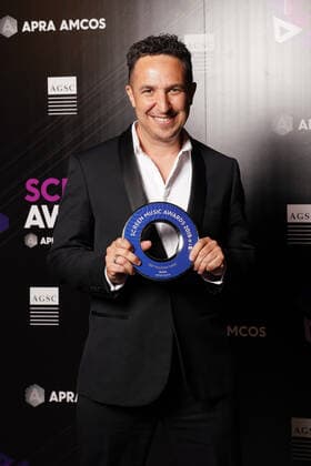 SCREEN MUSIC AWARDS 2019, Antony Partos poses after winning the Best Television Theme category at the annual Screen Music Awards at Forum Melbourne in Melbourne, Wednesday, November 20, 2019. ( NO ARCHIVING, EDITORIAL USE ONLY, NO USE IN BOOKS WITHOUT CONSENT MELBOURNE VIC AUSTRALIA  Copyright: xSTEFANxPOSTLESx 20191120001433774240