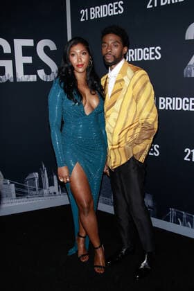 November 19, 2019, New York, New York, United States: Taylor Simone Ledward and Chadwick Boseman arriving at a screening of 21 Bridges at the AMC Lincoln Square Theater on November 19, 2019 in New York City New York United States  - ZUMAny1_ 20191119_zaf_ny1_094 Copyright: xHarryxNortonx
