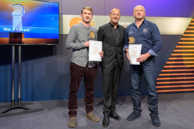 Berlin GER, Berlin, 20 11 2019, XY Award ceremony ZDF v l Kevin Rast, Heino Ferch, Werner Rast, 20 11 2019, XY Award ZDF, Copyright: xUwexKoch Eibner-Pressefotox EP_UKH