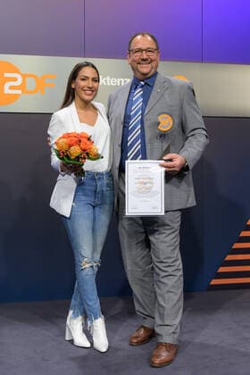 Berlin GER, Berlin, 20 11 2019, XY award ceremony ZDF v l Amy Mussul, Georg Koetter, 20 11 2019, XY award ZDF, Copyright: xUwexKoch Eibner-Pressefotox EP_UKH