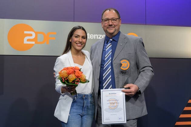 Berlin GER, Berlin, 20 11 2019, XY award ceremony ZDF v l Amy Mussul, Georg Koetter, 20 11 2019, XY award ZDF, Copyright: xUwexKoch Eibner-Pressefotox EP_UKH