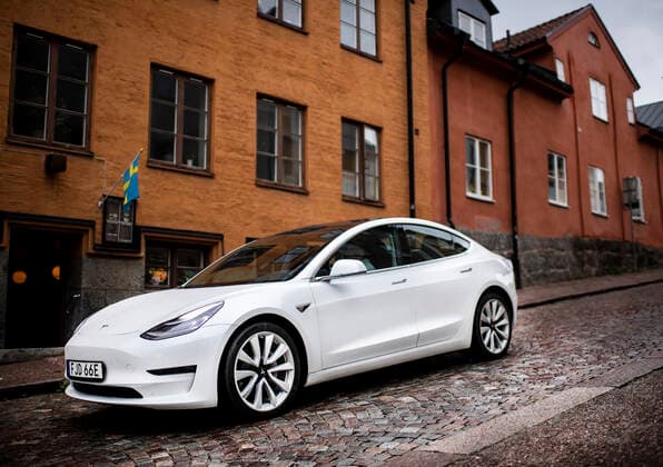 Tesla Model 3 Long Range vehicle communication road street transport UPPSALA SVERIGE x10050x,  Copyright: xPontusxLundahl TTx CAR
