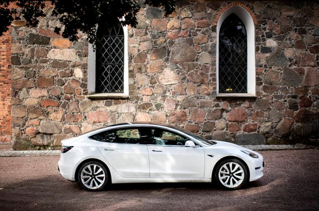 Tesla Model 3 Long Range vehicle communication road street transport UPPSALA SVERIGE x10050x,  Copyright: xPontusxLundahl TTx CAR