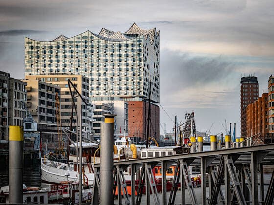 Hamburg HafenCity with ElbPhilharmonie Hamburg