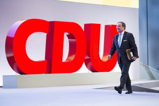 Armin Laschet, CDU, State Premier of North Rhine-Westphalia, recorded at the 32nd federal party conference of the CDU in Leipzig, 22 11 2019 Leipzig Germany Copyright: xFlorianxGaertner photothek.netx