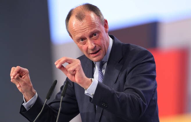 32 CDU Federal Party Congress in Leipzig Friedrich Merz Friedrich Merz, Leipzig Germany Congress Centre