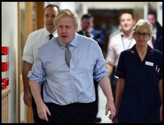 . 22 11 2019. Worksop, United Kingdom. Boris Johnson General Election Campaign Day Fifteen. Britain s Prime Minister Boris Johnson Bassetlaw District General Hospital, Worksop, on Day 15 of his 2019 General Election Campaign.  xAndrewxParsonsx xi-Imagesx IIM-20452-0032