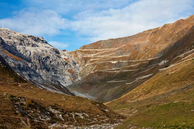 Pass road Stilfser Joch in fall, South Tyrol, Italy, Europe Copyright: RudixSebastian 1294-112