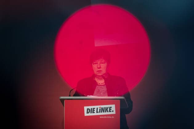 Berlin Politik Landesparteitag Die Linke. Landesparteitag des Berliner Landesverband der Partei Die Linke. am Samstag den 23. November 2019. Im Bild: Katrin Lompscher, Senatorin fuer Stadtentwicklung und Wohnen. 23.11.2019, Berlin *** Berlin Politics Regional Party Conference The Left Regional Party Conference of the Berlin Regional Association of the Party The Left on Saturday, 23 November 2019 In the picture Katrin Lompscher, Senator for Urban Development and Housing 23 11 2019, Berlin