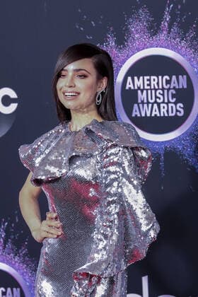November 24, 2019, Los Angeles, California, United States of America: Sofia Carson at the 2019 American Music Awards at Microsoft Theater on Sunday November 24, 2019 in Los Angeles, California. BURT HARRIS BNS PI Los Angeles United States of America - ZUMAp124 20191124_zaa_p124_011 Copyright: xBurtxHarris Bns Pix