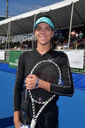 November 24, 2019, Delray Beach, Florida, United States Of America: DELRAY BEACH, FL - NOVEMBER 24: Ajla Tomljanovic participates in the 30TH Annual Chris Evert Pro-Celebrity Tennis Classic presented by Chase Private Client at Delray Beach Tennis Center on November 24, 2019 in Delray Beach, Florida..People: Ajla Tomljanovic Delray Beach United States Of America - ZUMAn287 20191124_zaa_n287_008 Copyright: xSMGx