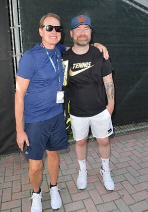 November 24, 2019, Delray Beach, Florida, United States Of America: DELRAY BEACH, FL - NOVEMBER 24: Carson Kressley, David Cook participates in the 30TH Annual Chris Evert Pro-Celebrity Tennis Classic presented by Chase Private Client at Delray Beach Tennis Center on November 24, 2019 in Delray Beach, Florida..People: Carson Kressley, David Cook Delray Beach United States Of America - ZUMAn287 20191124_zaa_n287_015 Copyright: xSMGx