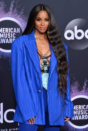 Singer Ciara arrives for the 47th annual American Music Awards at the Microsoft Theater in Los Angeles on Sunday, November 24, 2019.  LAP20191124086 JIMxRUYMEN