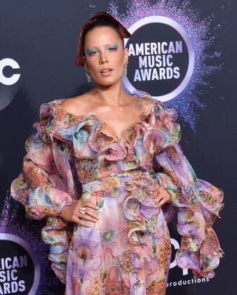 Singer Halsey arrives for the 47th annual American Music Awards at the Microsoft Theater in Los Angeles on Sunday, November 24, 2019.  LAP20191124100 JIMxRUYMEN