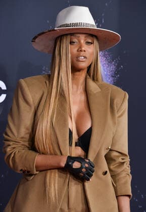 Model Tyra Banks arrives for the 47th annual American Music Awards at the Microsoft Theater in Los Angeles on Sunday, November 24, 2019.  LAP20191124128 JIMxRUYMEN